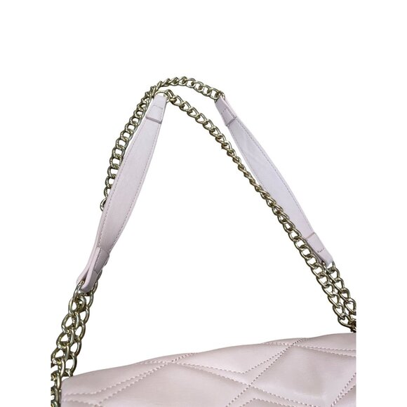 Betsey Johnson Large Blush Pink Quilted Tote Shoulder Handbag SKU 9230 - Picture 4 of 16